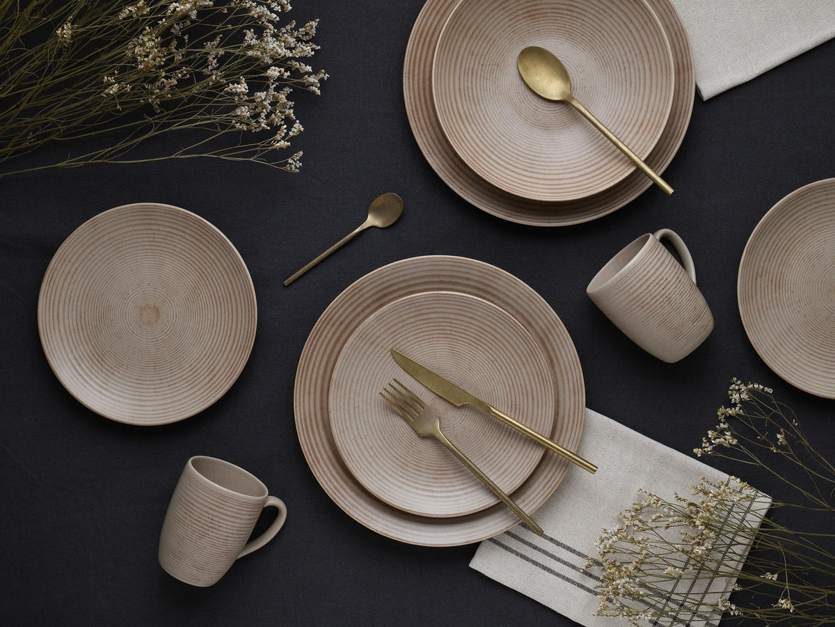 KOMBISERVICE 16-teilig  - Sandfarben, Design, Keramik - Creatable