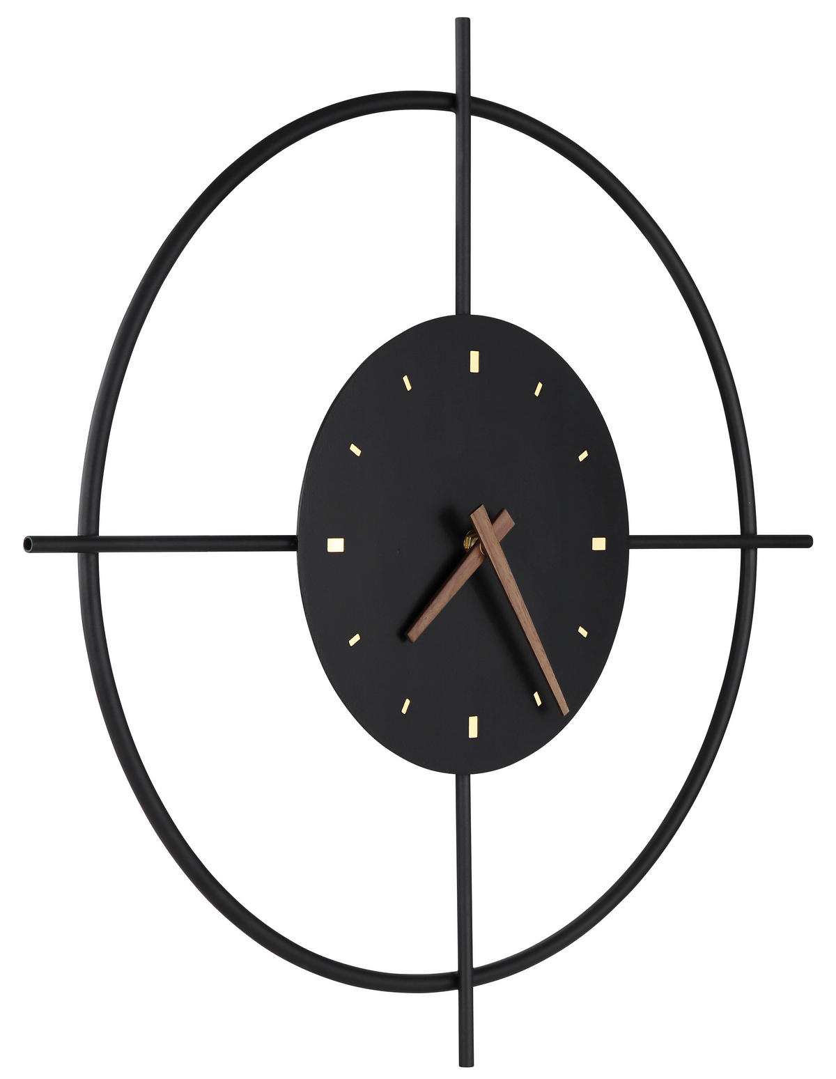 WANDUHR 50 cm   - Schwarz/Weiß, KONVENTIONELL, Kunststoff/Metall (50cm) - Globo