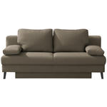 SCHLAFSOFA  in Cord Graubraun  - Graubraun/Schwarz, MODERN, Textil/Metall (194/91/90cm) - Novel