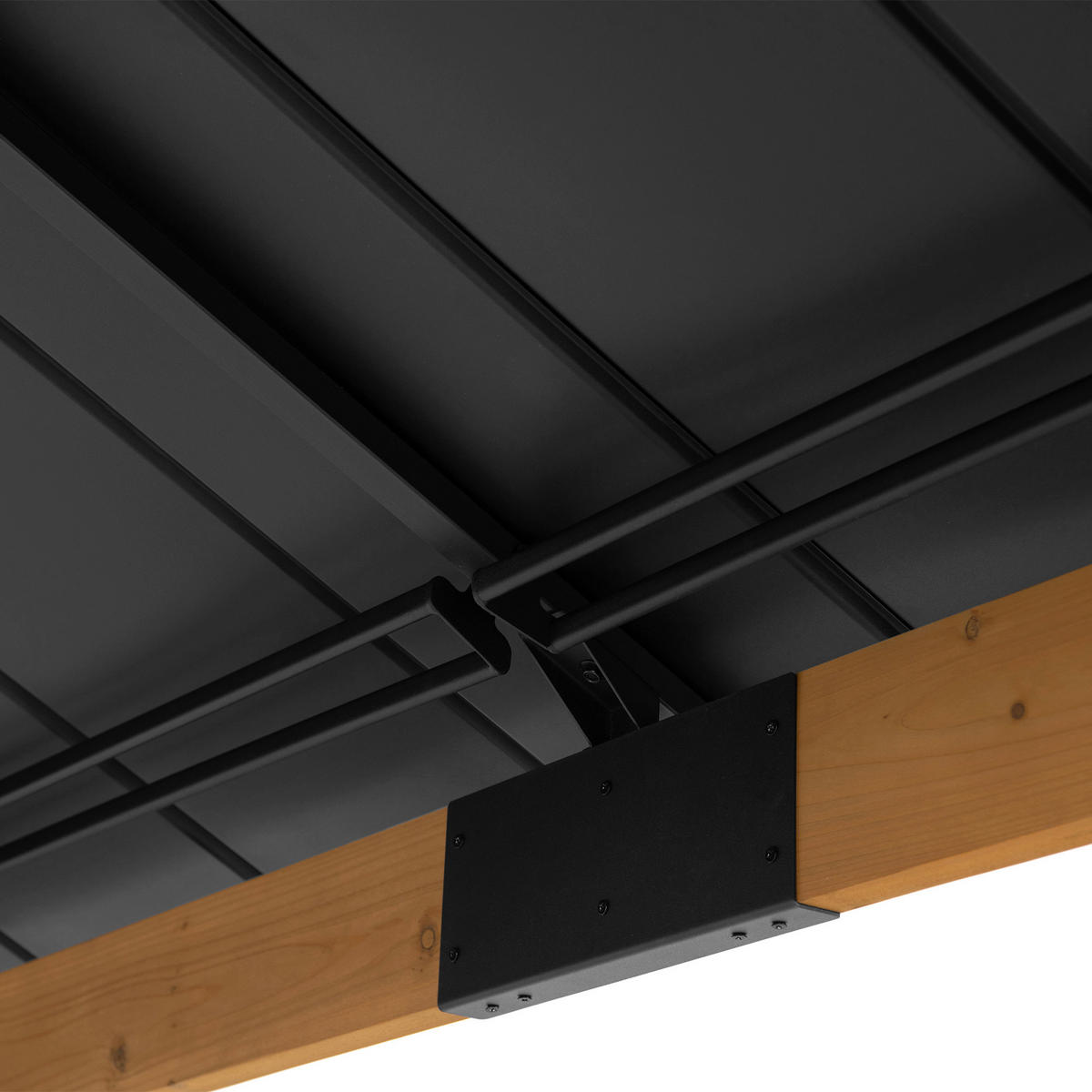 PAVILLON 330/305/330 cm  - Anthrazit, Basics, Holz/Metall (330/305/330cm) - Modante