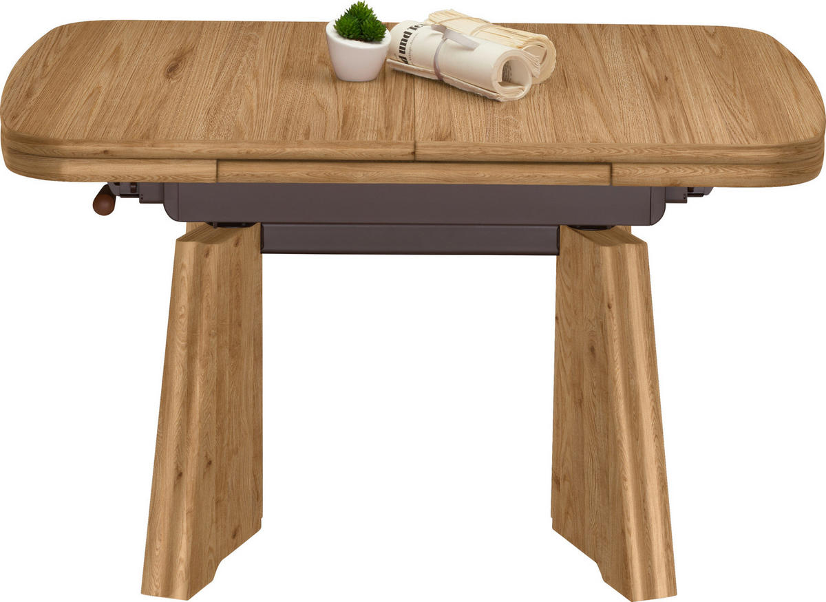 COUCHTISCH in Metall, Holzwerkstoff 90-131/65/56-75 cm  - Eichefarben, KONVENTIONELL, Holzwerkstoff/Metall (90-131/65/56-75cm) - Venda