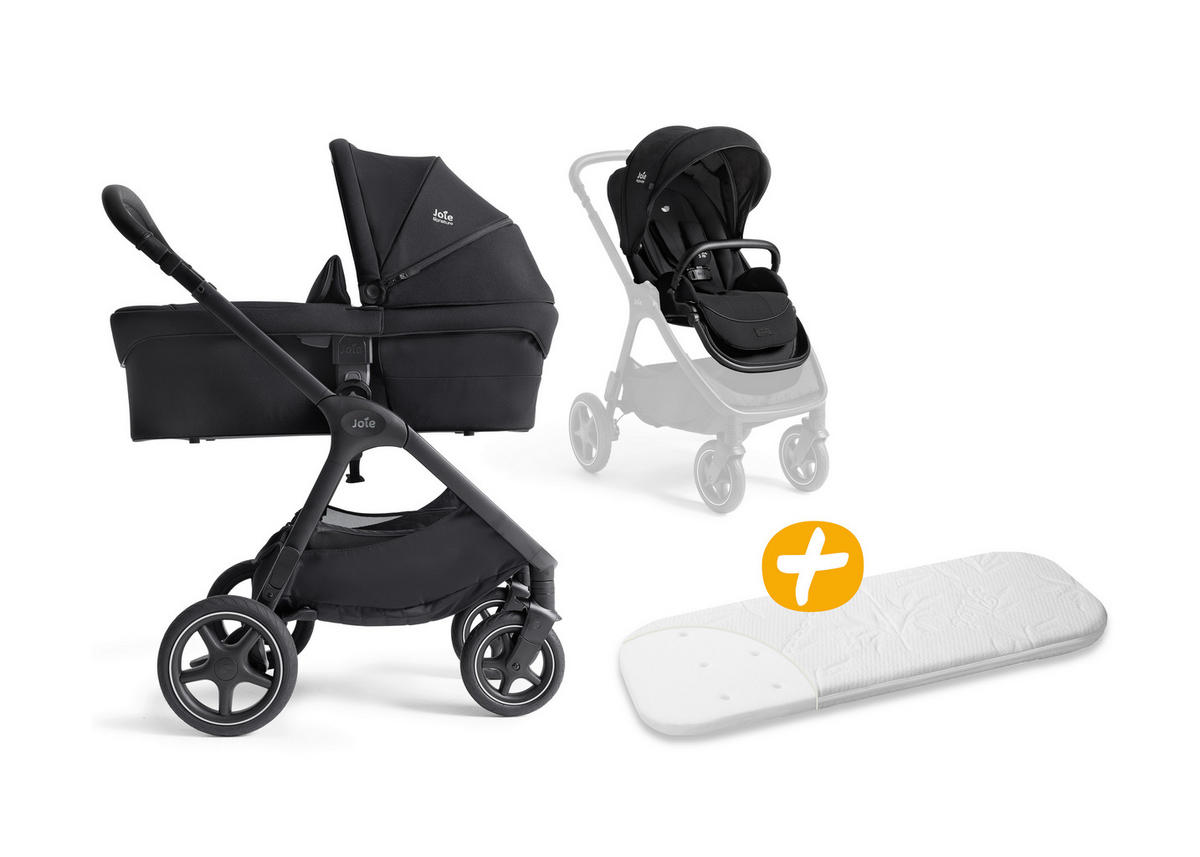 KINDERWAGENSET  Vinca 2in1  Eclipse  - Schwarz, Basics, Textil/Metall (65/109/97cm) - JOIE SIGNATURE