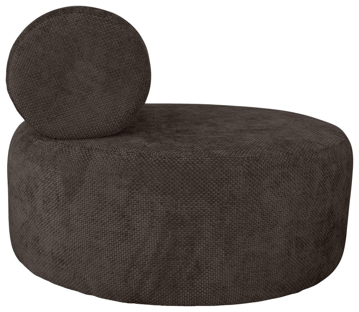 SESSEL in Struktur Mokka  - Schwarz/Mokka, Basics, Textil/Metall (88/70/88cm) - Livetastic