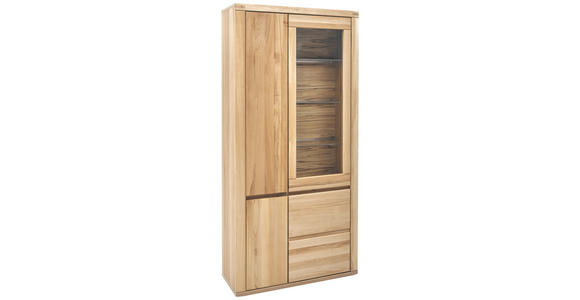 VITRINE Timos Timos Alteiche 98/204/38 cm - Alteiche/Grau, KONVENTIONELL, Glas/Holz (98/204/38cm) - Voleo