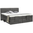 BOXSPRINGBETT 160/200 cm  in Anthrazit  - Anthrazit/Schwarz, Design, Kunststoff/Textil (160/200cm) - Hom`in