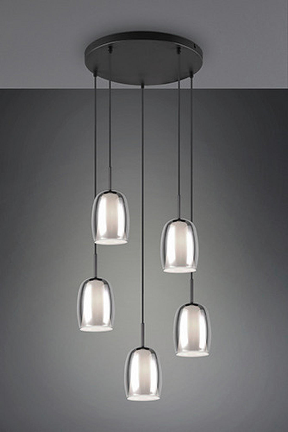 VISEČA SVETILKA  Barret      48/150 cm      E14 - črna/bela, Trend, kovina/steklo (48/150cm)