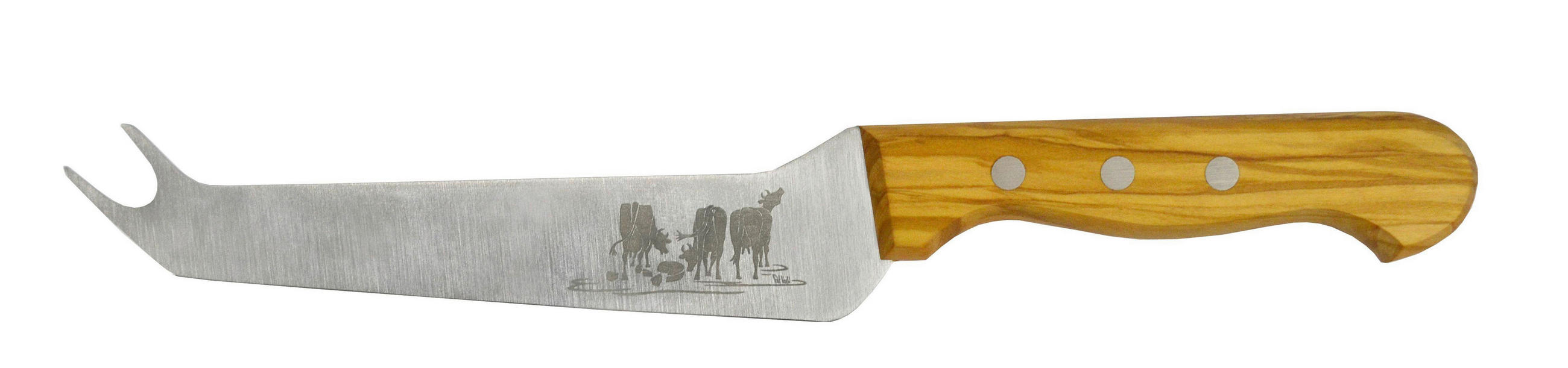 KÄSEMESSER Heidi Cheese Line: Funny Cows 29,5 cm  - Edelstahlfarben/Braun, Basics, Holz/Metall (29,5cm) - Heidi Cheese Line