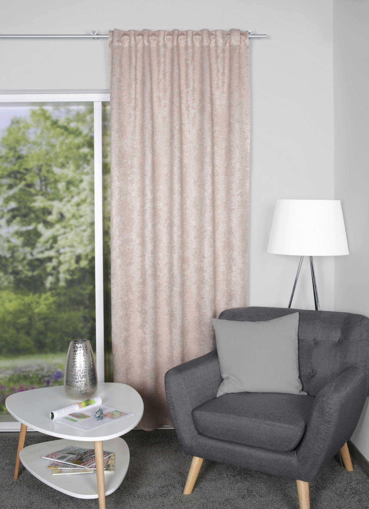 FERTIGVORHANG  Verdunkelung   135/245 cm  - Taupe, Basics, Textil (135/245cm)