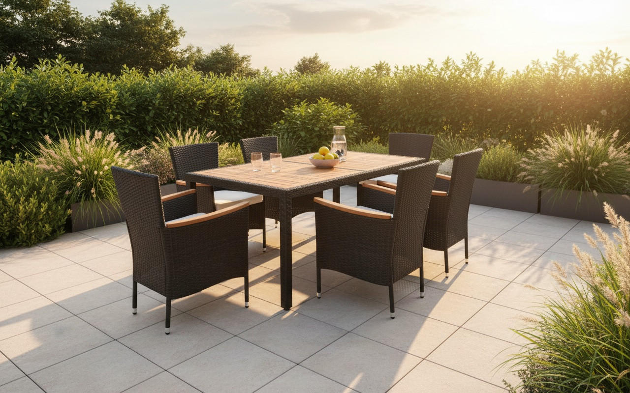 Ambia Garden ZAHRADNÍ SESTAVA dřevo, kov, plast, textil