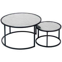 KONFERENČNÍ STOLEK, černá, barvy stříbra, kov, sklo, kompozitní dřevo, 80/44,5/80 cm - černá/barvy stříbra, Design, kov/kompozitní dřevo (80/44,5/80cm) - MID.YOU