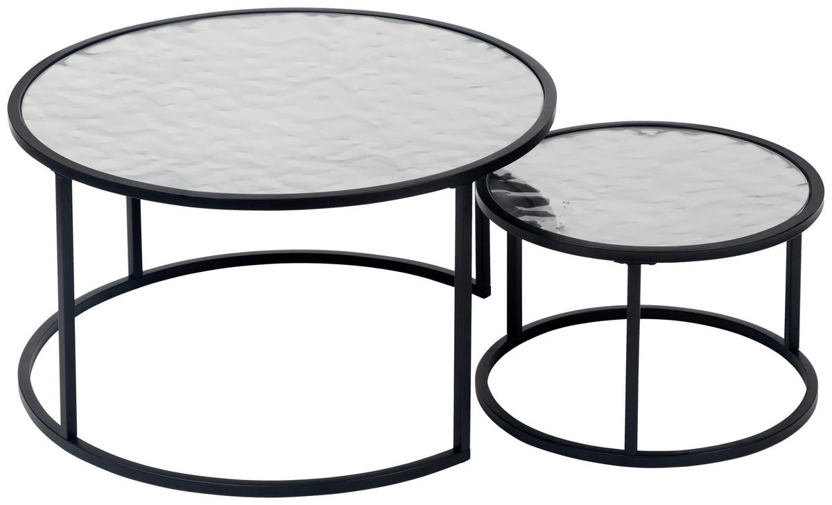 KONFERENČNÍ STOLEK, černá, barvy stříbra, kov, sklo, kompozitní dřevo, 80/44,5/80 cm - černá/barvy stříbra, Design, kov/kompozitní dřevo (80/44,5/80cm) - MID.YOU