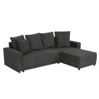 ECKSOFA in Mikrofaser Anthrazit  178/248 cm  - Anthrazit/Schwarz, Design, Kunststoff/Textil (178/248cm) - MID.YOU