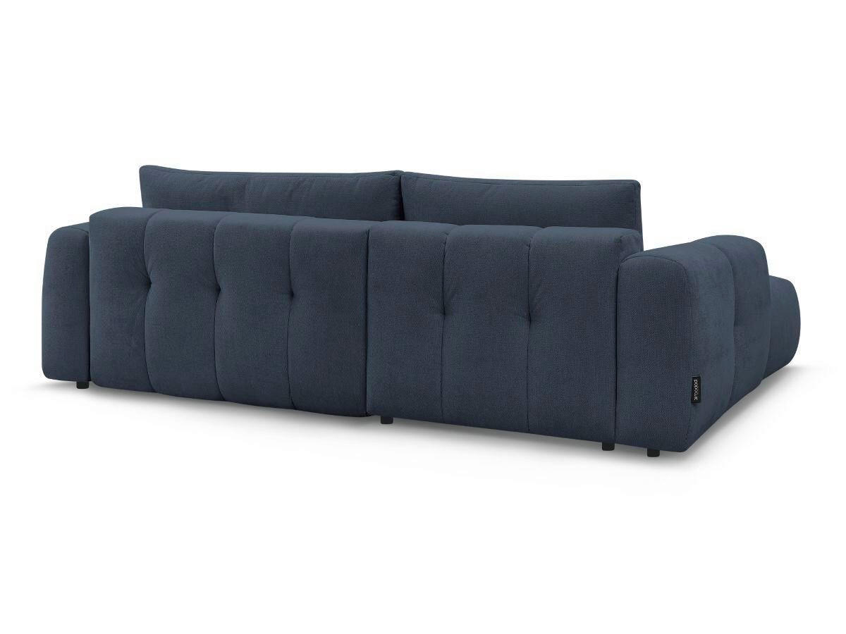 ECKSCHLAFSOFA FUJI Leinenoptik Dunkelblau  inkl.  - Schwarz/Dunkelblau, MODERN, Kunststoff/Textil (160/292cm)