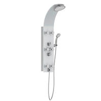 DUSCHPANEEL  - Chromfarben/Weiß, Design, Glas/Metall (28/133/50cm) - Schütte