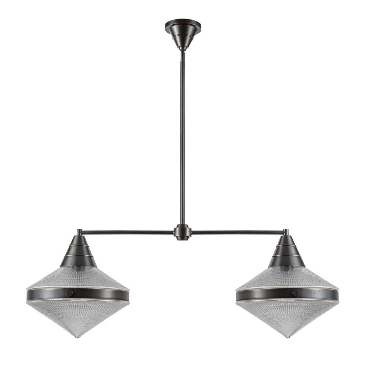 HÄNGELEUCHTE 103,1/37,6/136,5 cm  - Bronzefarben, KONVENTIONELL, Glas/Metall (103,1/37,6/136,5cm) - Elstead Lighting