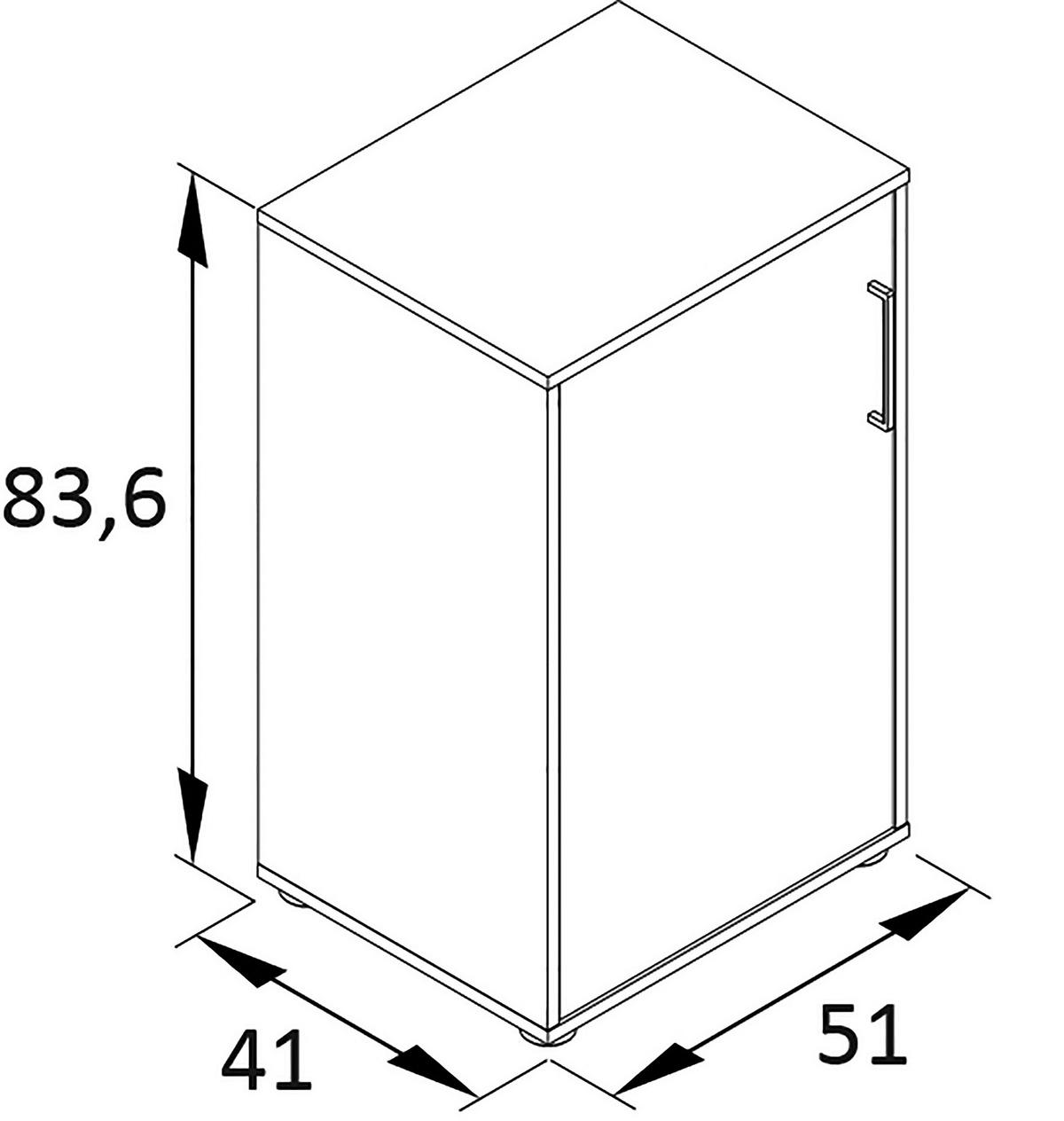 AKTENSCHRANK Schwarz  - Schwarz/Eiche Artisan, MODERN, Holzwerkstoff (50,95/83,6/41cm) - MID.YOU