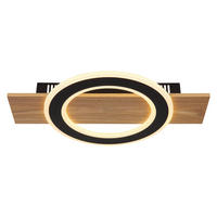 LED-DECKENLEUCHTE    44/29/5,2 cm  - Dunkelbraun/Opal, Natur, Kunststoff/Metall (44/29/5,2cm) - Globo