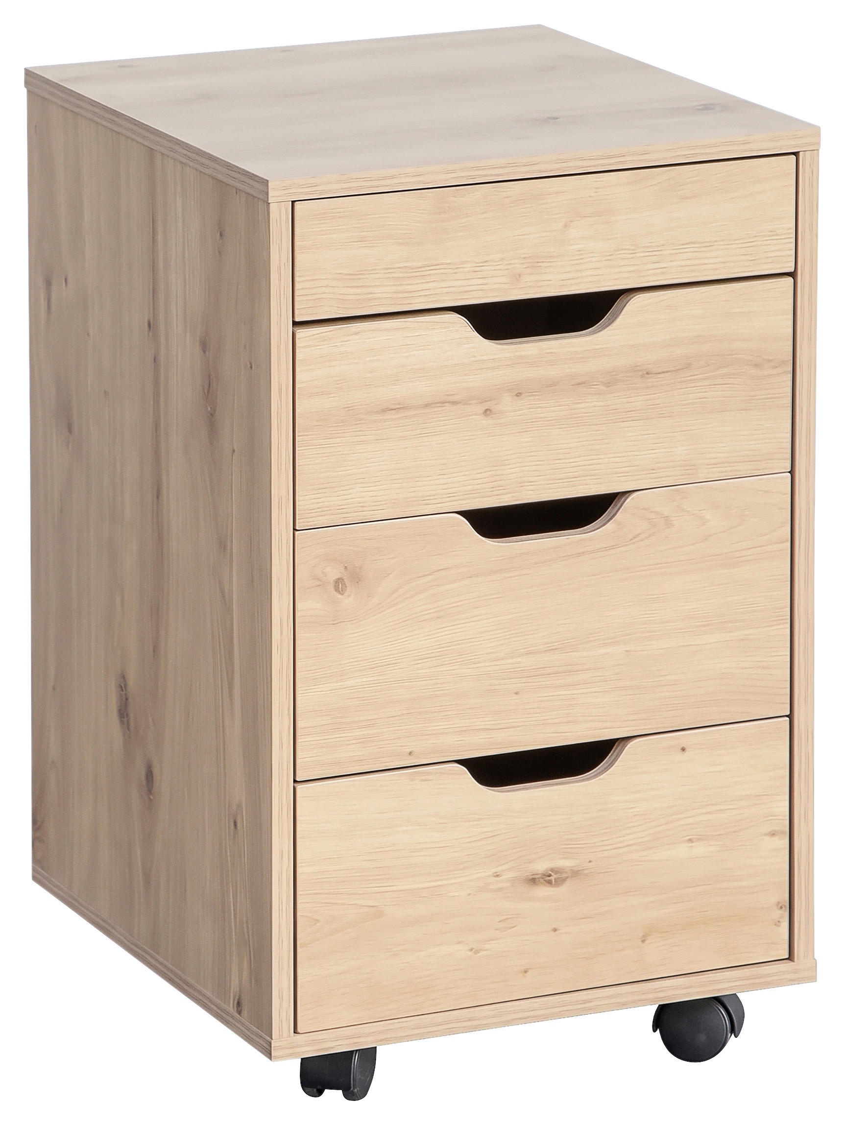 ROLLCONTAINER Eiche Artisan  - Eiche Artisan, KONVENTIONELL, Holzwerkstoff/Kunststoff (40/66,5/45cm) - Carryhome