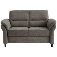 2-SITZER-SOFA in Mikrofaser Graubraun  - Graubraun/Schwarz, Modern, Holz/Textil (147/90/89cm) - Livetastic