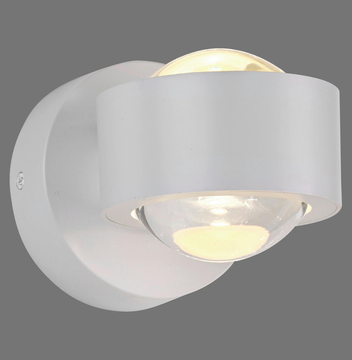 AKKU-WANDLEUCHTE 12,4/9/9 cm   - Weiß, KONVENTIONELL, Kunststoff/Metall (12,4/9/9cm)