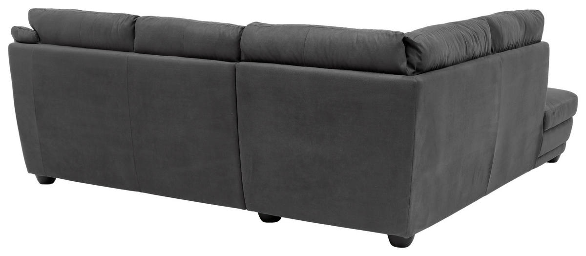 ECKSOFA in Mikrofaser Dunkelgrau  225/245 cm  - Dunkelgrau, Design, Kunststoff/Textil (225/245cm) - Livetastic