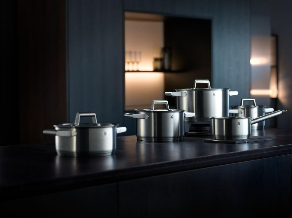 GRYT- OCH KASTRULLSET Comfort Line 5 delar  - stålfärgad, Design, metall/glas - WMF