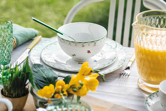 SKODELICA ZA KOSMIČE  Colourful Spring  keramika  13 cm        - zelena/bela, Basics, keramika (13cm) - Villeroy & Boch