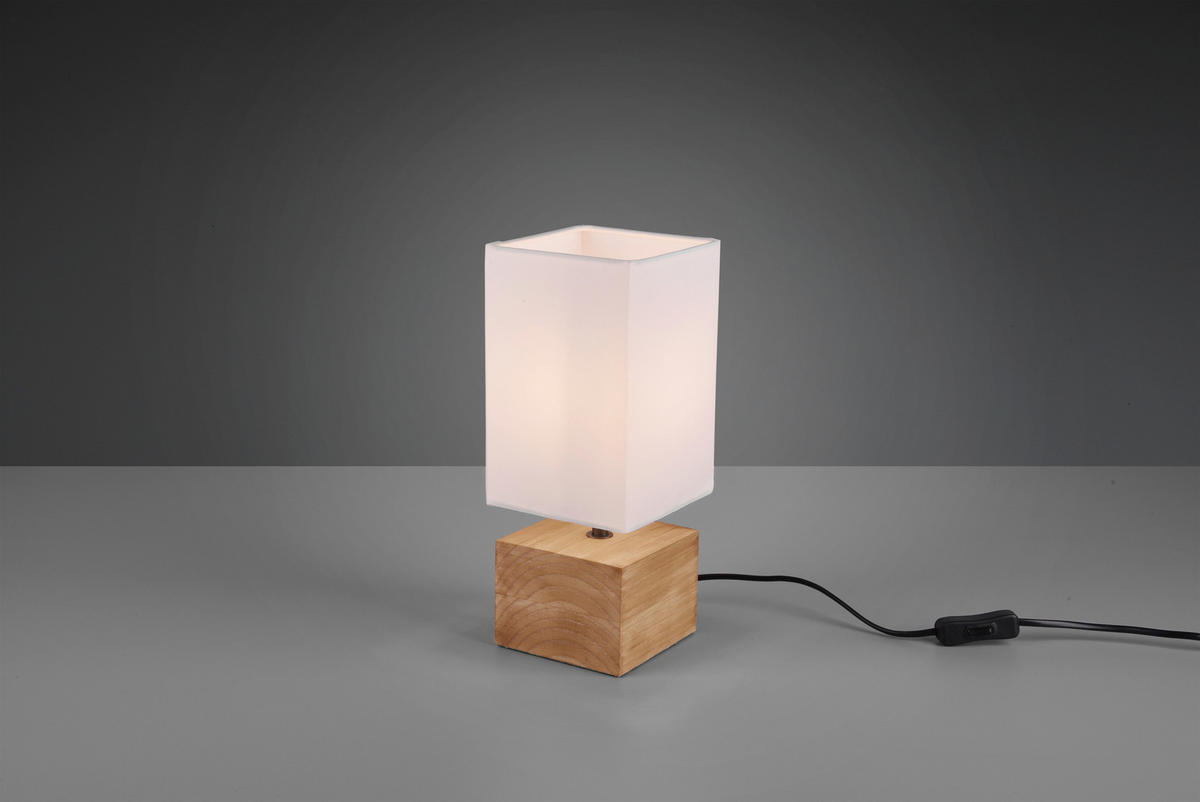 NAMIZNA SVETILKA  Woody   12/12/30 cm          - bela, Natur, tekstil/les (12/12/30cm)