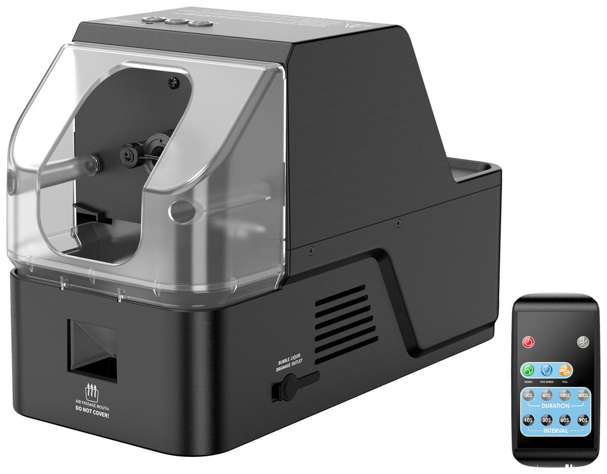 SEIFENBLASENMASCHINE  - Schwarz, Trend, Kunststoff (32,6/16,6/23cm) - Atrigo