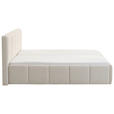 POLSTERBETT 180/200 cm  in Beige  - Beige/Schwarz, Design, Holz/Textil (180/200cm) - Xora