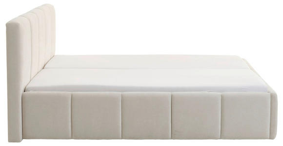 POLSTERBETT 180/200 cm in Beige - Beige/Schwarz, Design, Holz/Textil (180/200cm) - Xora
