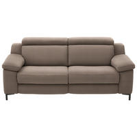 2,5-SITZER in Chenille Hellbraun  - Hellbraun/Schwarz, Design, Textil/Metall (188/84-104/104cm) - Valdera