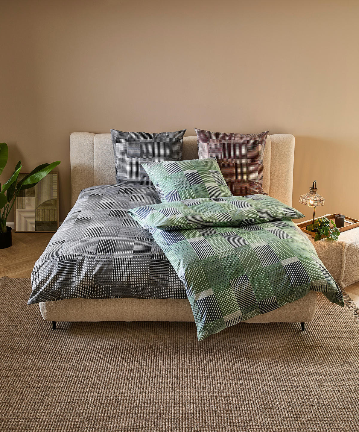 BETTWÄSCHE Flanell 155/220 cm  - Rot, Textil (155/220cm) - Novel