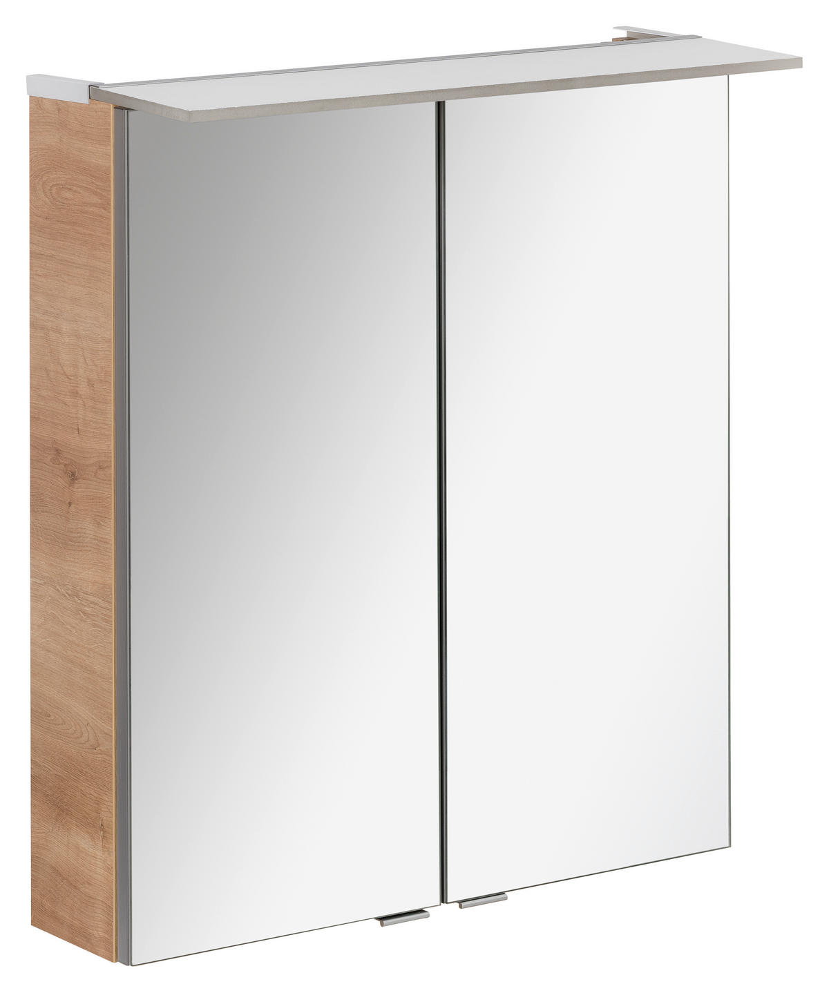 SPIEGELSCHRANK 60/69,5/23,5 cm  - Eichefarben/Silberfarben, MODERN, Glas/Holzwerkstoff (60/69,5/23,5cm) - MID.YOU