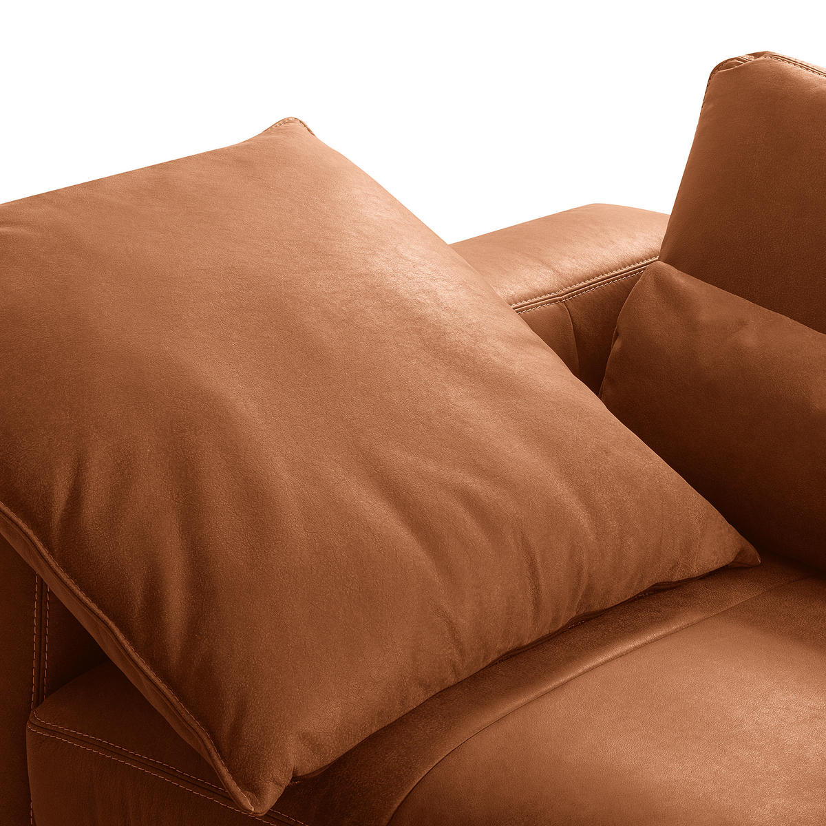 2-SITZER-SOFA  in Echtleder Karamell   - Beige/Karamell, Design, Leder/Kunststoff (240/85/123cm) - Livetastic