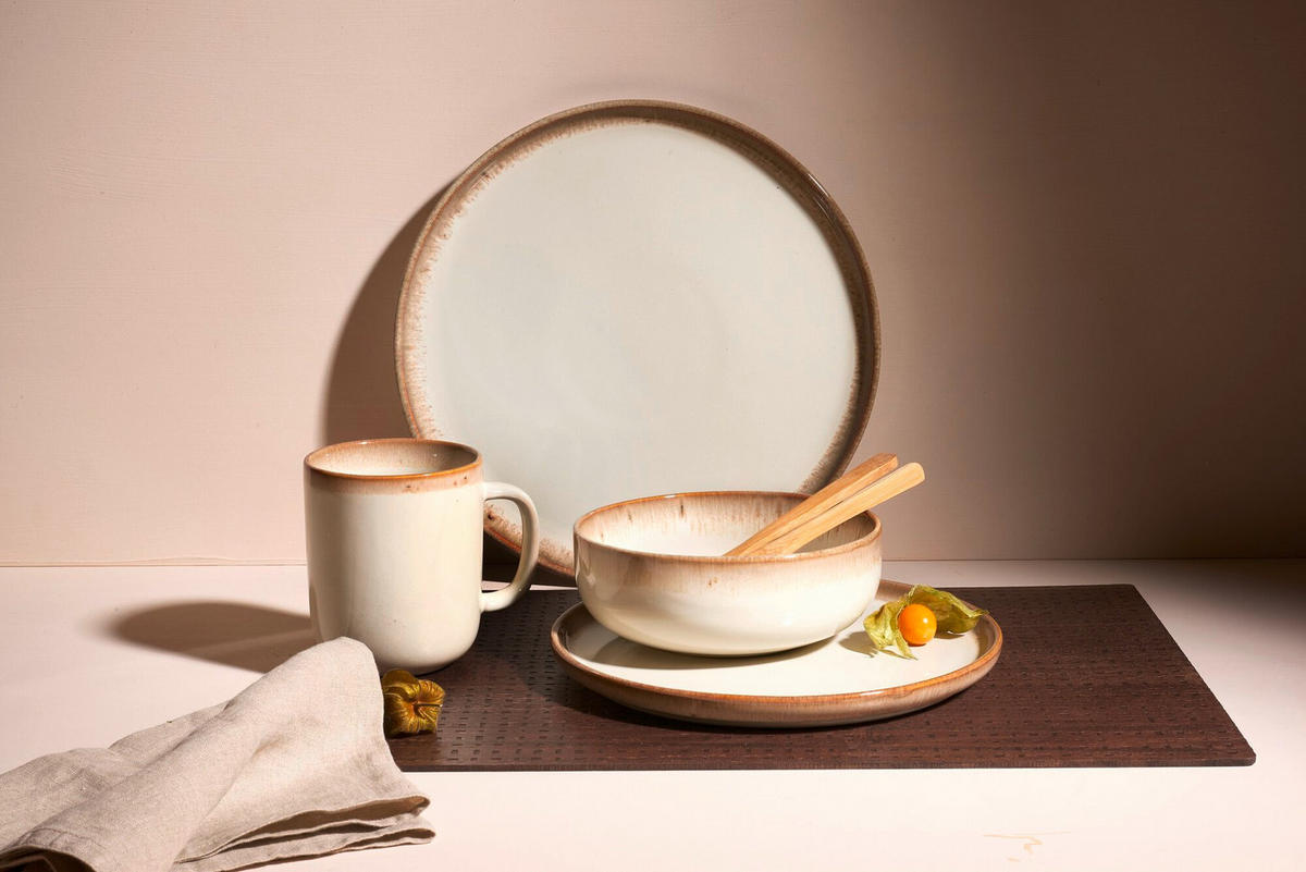 DESSERTTELLER Creme Malaga  - Creme, KONVENTIONELL, Keramik (22/22/2cm) - Ritzenhoff Breker