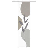 PANELOVÝ ZÁVĚS,  - bílá/šedohnědá, Natur, textil (60/245cm)