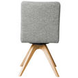 STUHL drehbar - Eichefarben/Hellgrau, KONVENTIONELL, Holz/Textil (47/89/60cm) - Linea Natura