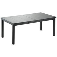 GARTENTISCH 180/100/76 cm Metall rechteckig  - Anthrazit/Grau, Design, Glas/Metall (180/100/76cm)