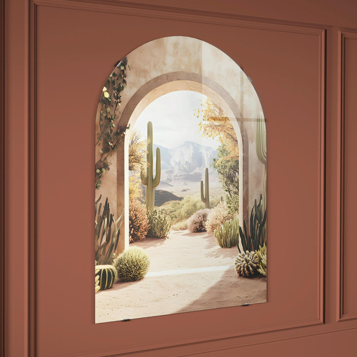 GLASBILD Landschaft & Natur 70/100 cm  - Multicolor, Basics, Glas/Papier (70/100cm)