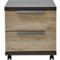 ROLLCONTAINER Graphitfarben - Eichefarben/Graphitfarben, KONVENTIONELL, Kunststoff/Metall (48/52/42cm) - Voleo