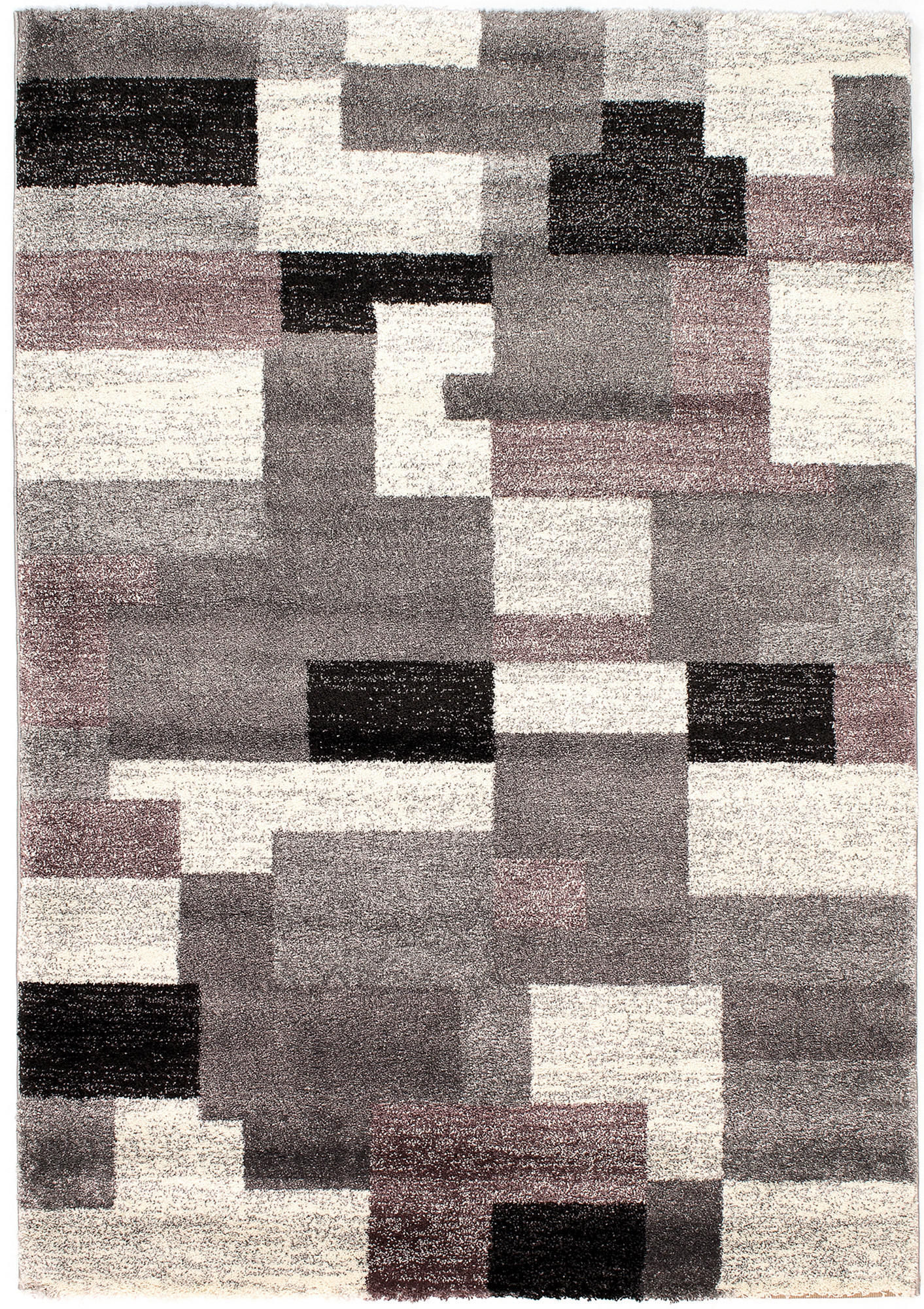 Novel Webteppich Astor Grid Grau, Flieder 240x290 cm