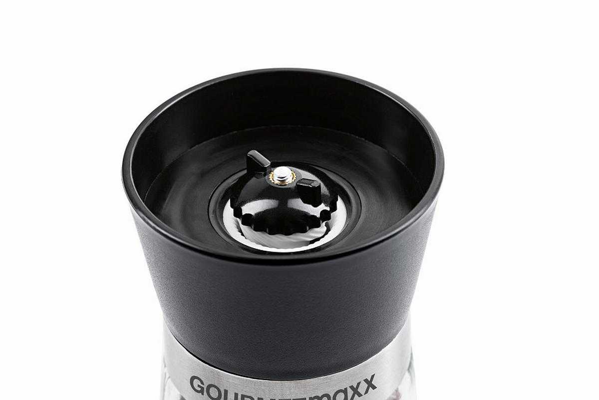 SALZ- UND PFEFFERMÜHLE GOURMETmaxx  - Schwarz, Basics, Glas/Keramik (6,5/13cm) - GOURMETMAXX