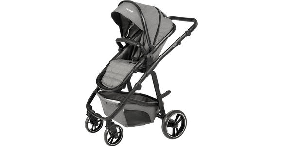 KINDERWAGENSET Korfu  - Dunkelgrau/Schwarz, Basics, Kunststoff/Textil - My Baby Lou