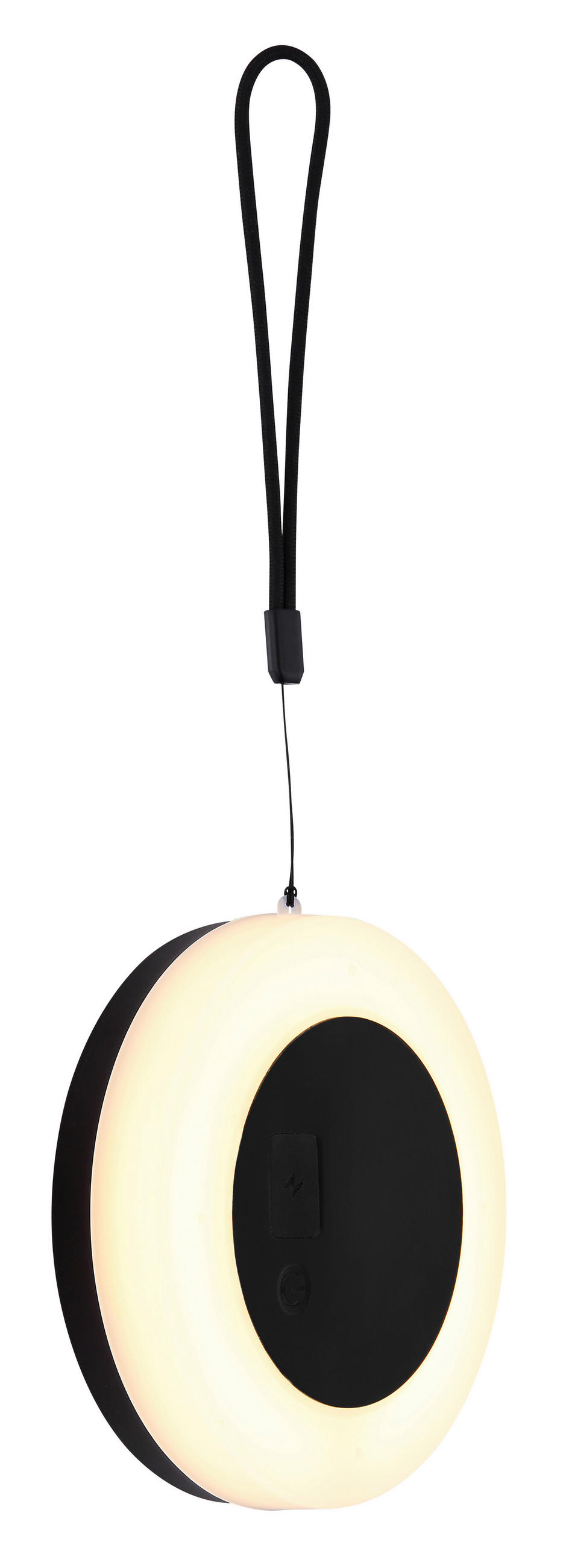 SOLÁRNÍ SVÍTIDLO 12,5/2,75 cm - bílá/černá, Design, kov/textil (12,5/2,75cm) - Globo