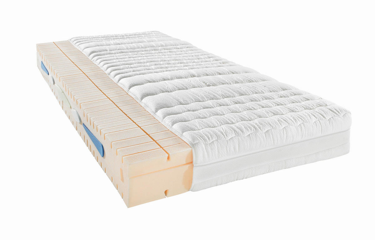 KALTSCHAUMMATRATZE 90/200 cm Höhe ca. 18 cm  - Weiß, Basics, Textil (90/200cm) - Novel