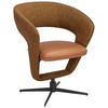 STOL MED ARMSTÖD järn mikrofiber, vävt tyg  - brun/svart, Design, metall/textil (62/84/62cm) - Moderano