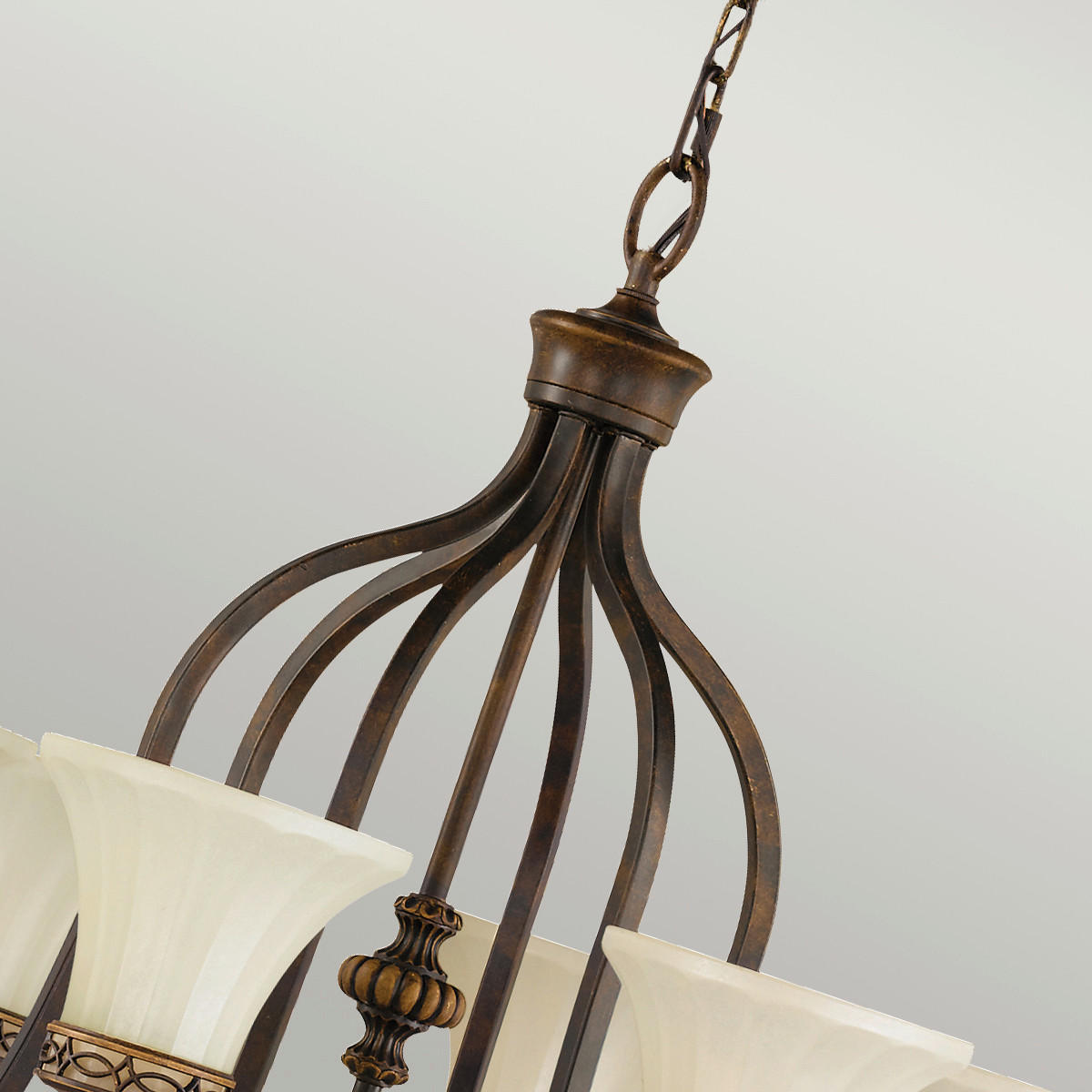 KRONLEUCHTER 71.1/89 cm    - Braun, Konventionell, Glas/Metall (71.1/89cm) - Elstead Lighting