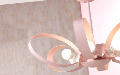 LUSTR, 65/110 cm  - pink, Design, kov (65/110cm)