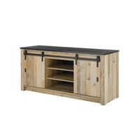 SPÜLENUNTERSCHRANK 201/93/64 cm  in Anthrazit, Naturfarben  - Anthrazit/Schwarz, Trend, Holzwerkstoff/Metall (201/93/64cm) - MID.YOU